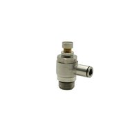 Zawory dławiąco-zwrotne wtykowe G 1/8" - G 1/2", mosiądz niklowany - EASY LINE